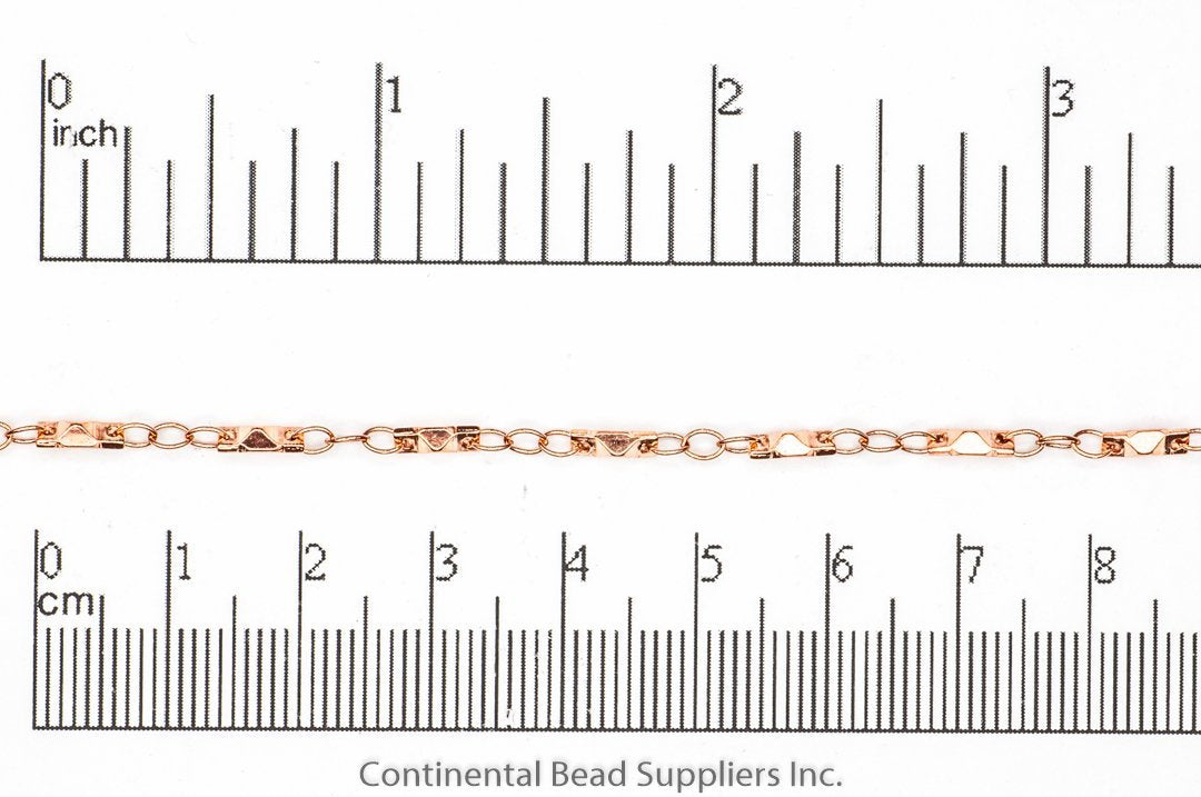 6.5mm x 2.5mm Angled Pyramid Link Specialty Chain Sold by The Foot - CH 826