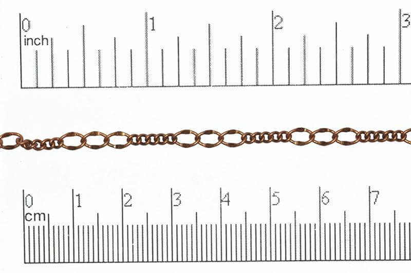 5mm x 3mm & 1.7mm Figaro Figaro Chain Sold by The Foot - CH 830