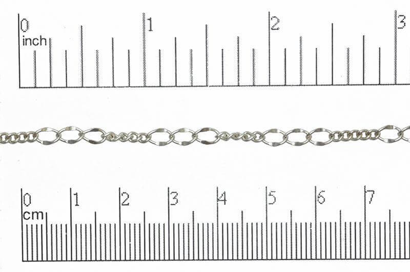 5mm x 3mm & 1.7mm Figaro Figaro Chain Sold by The Foot - CH 830