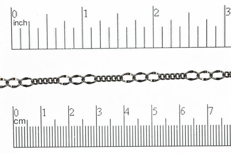 5mm x 3mm & 1.7mm Figaro Figaro Chain Sold by The Foot - CH 830