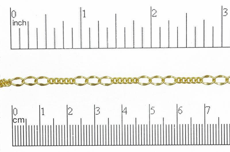 5mm x 3mm & 1.7mm Figaro Figaro Chain Sold by The Foot - CH 830