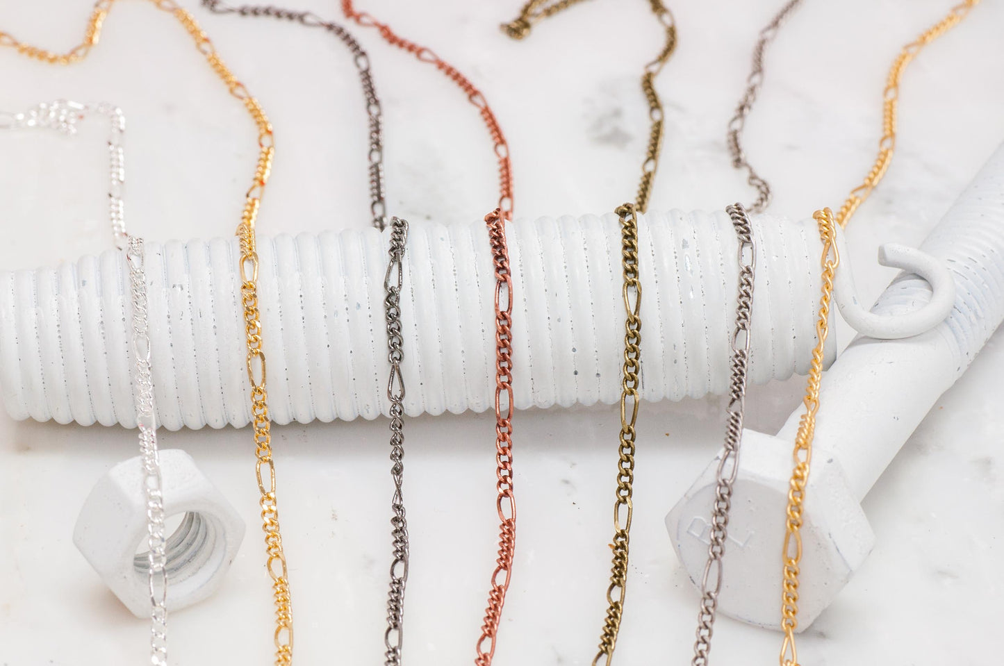 2.5mm Figaro Chain sold by the Foot - CH 831