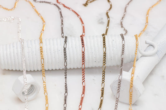 2.5mm Figaro Chain sold by the Foot - CH 831