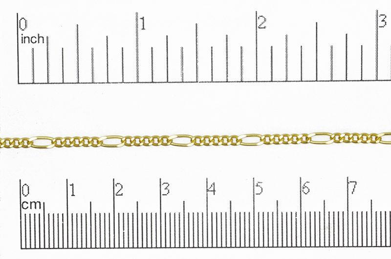 2.5mm Figaro Chain sold by the Foot - CH 831