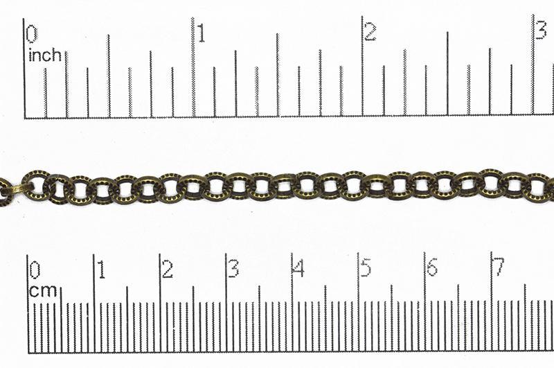 5mm Textured Circular Cable Chain Sold by The Foot - CH- 833