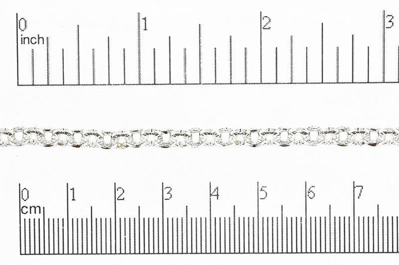 5mm Textured Circular Cable Chain Sold by The Foot - CH- 833
