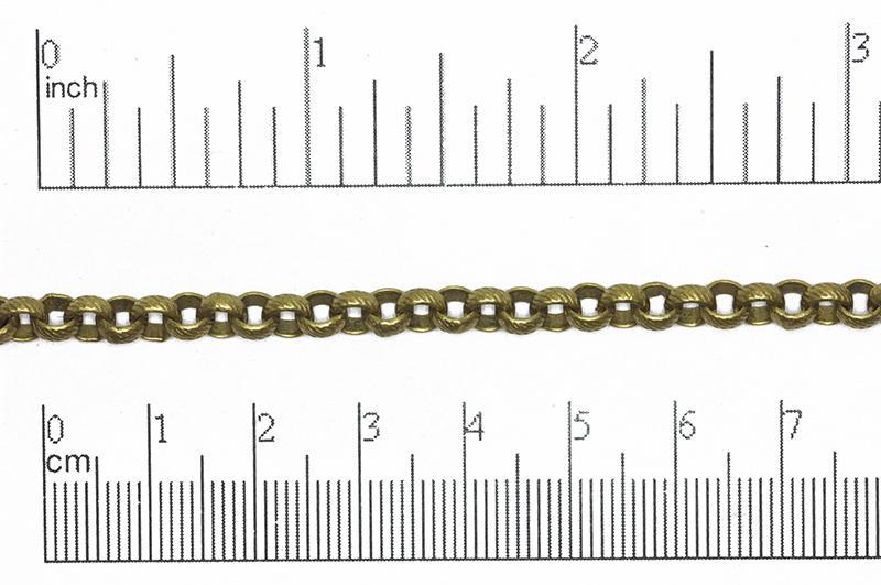 5mm Textured Rolo Chain Sold by The Foot - CH 834