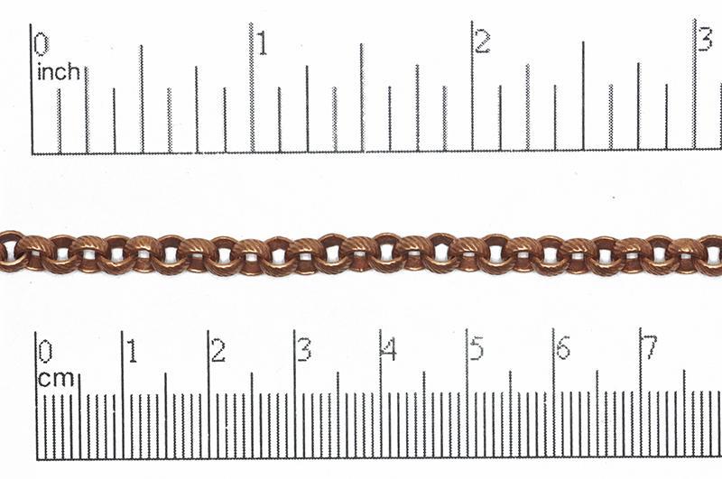 5mm Textured Rolo Chain Sold by The Foot - CH 834