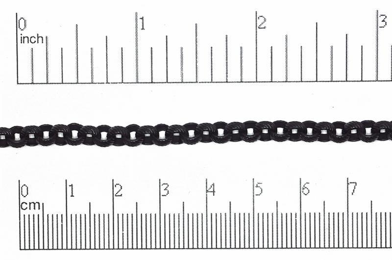 5mm Textured Rolo Chain Sold by The Foot - CH 834