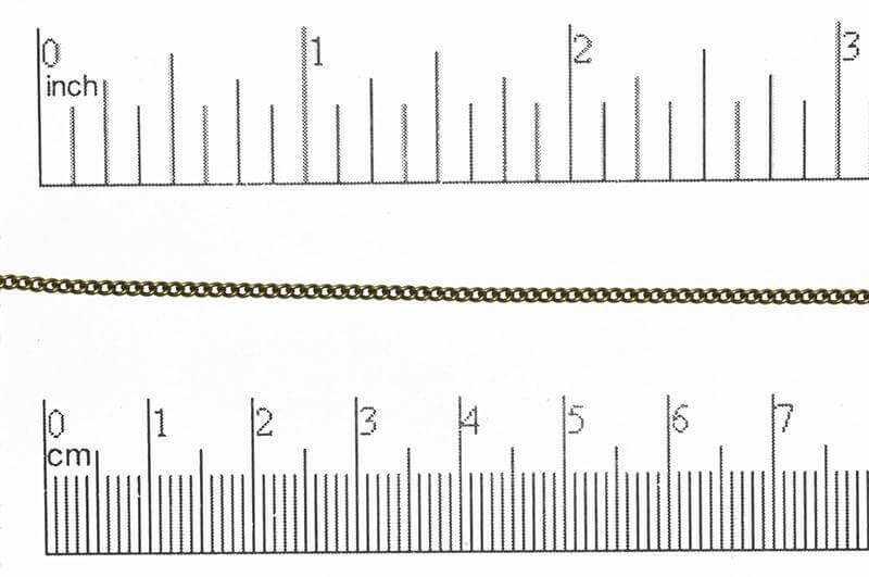 1.5mm Fine Curb Chain Sold by The Foot - CH 841