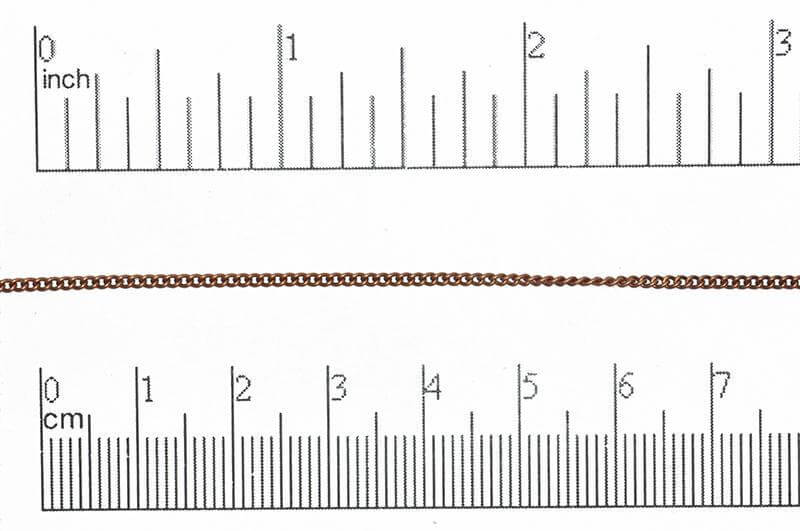 1.5mm Fine Curb Chain Sold by The Foot - CH 841