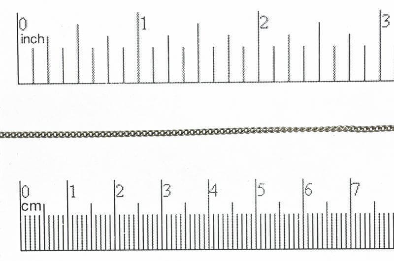 1.5mm Fine Curb Chain Sold by The Foot - CH 841