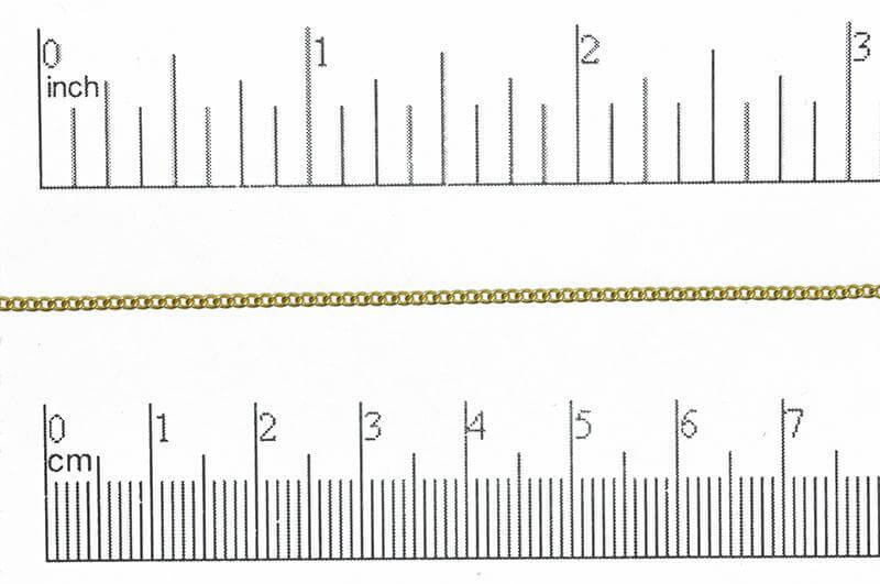 1.5mm Fine Curb Chain Sold by The Foot - CH 841
