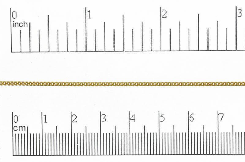 1.5mm Fine Curb Chain Sold by The Foot - CH 841