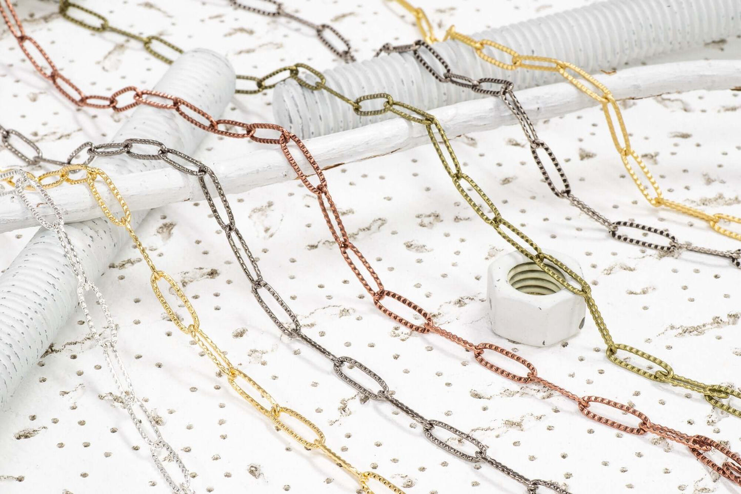 15mm x 3mm Paperclip Cable Chain Sold by The Foot - CH 842