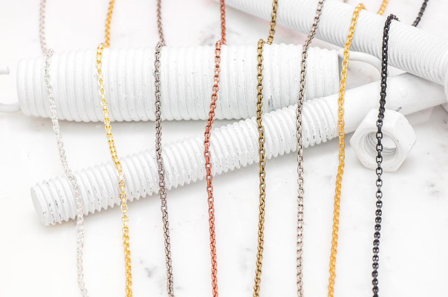 2.5mm x 3.5mm Square Wire Cable Chain sold by the Foot - CH 856