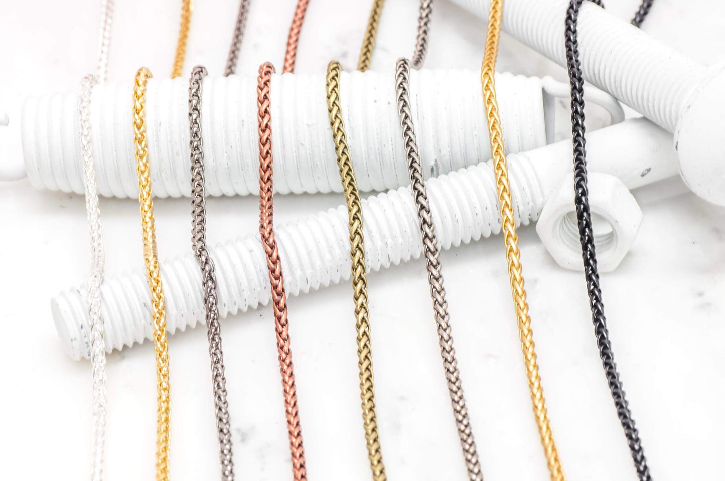 3mm Wheat Byzantine Chain Sold by The Foot - CH 857