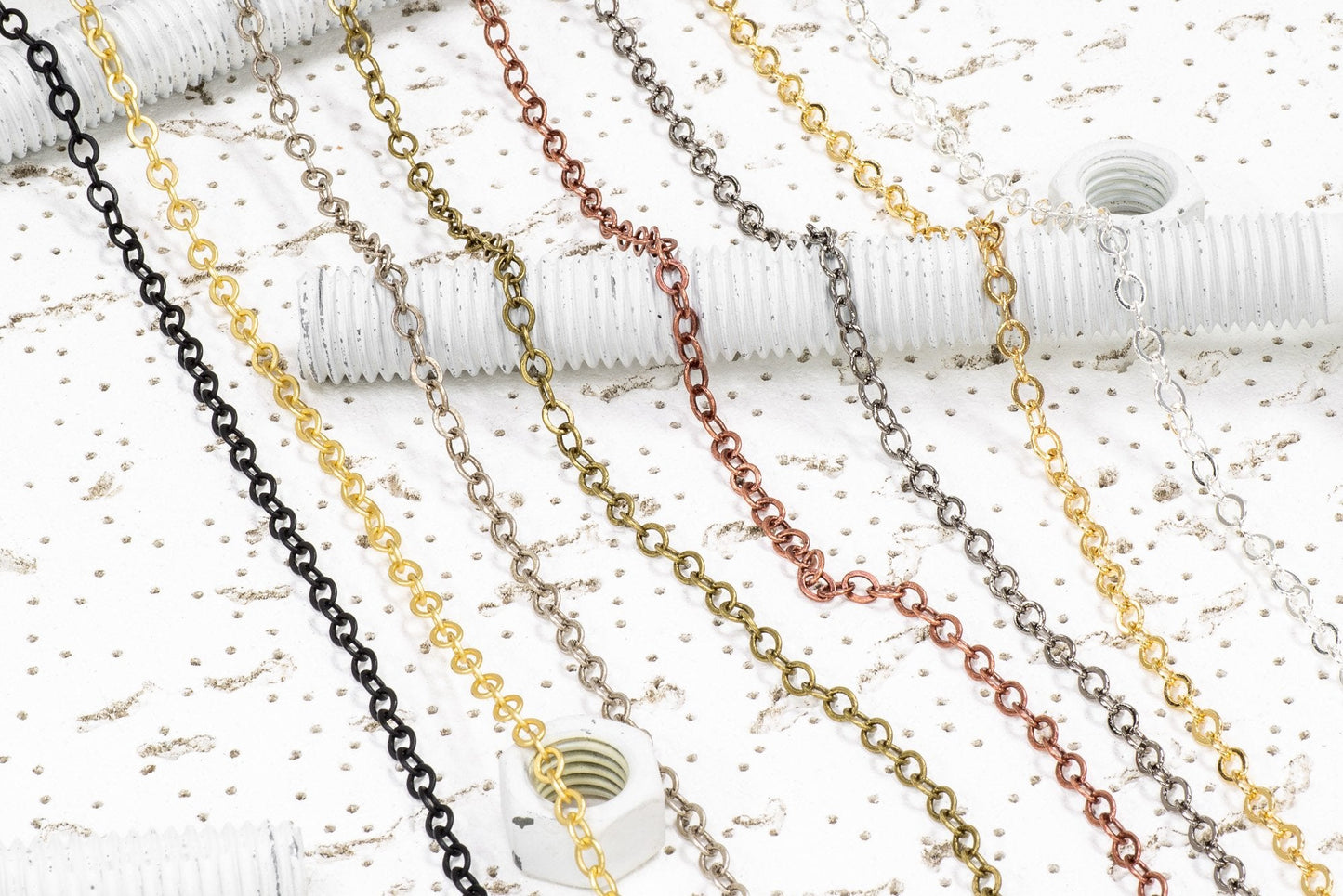 5mm x 4.5mm Flat Cable Chain Sold by The Foot - CH 859