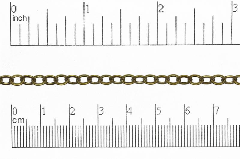 5mm x 4.5mm Flat Cable Chain Sold by The Foot - CH 859