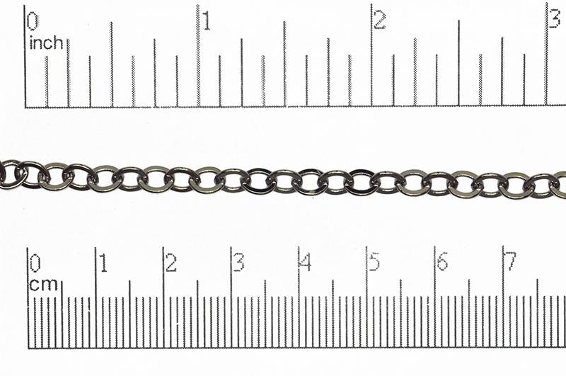 5mm x 4.5mm Flat Cable Chain Sold by The Foot - CH 859