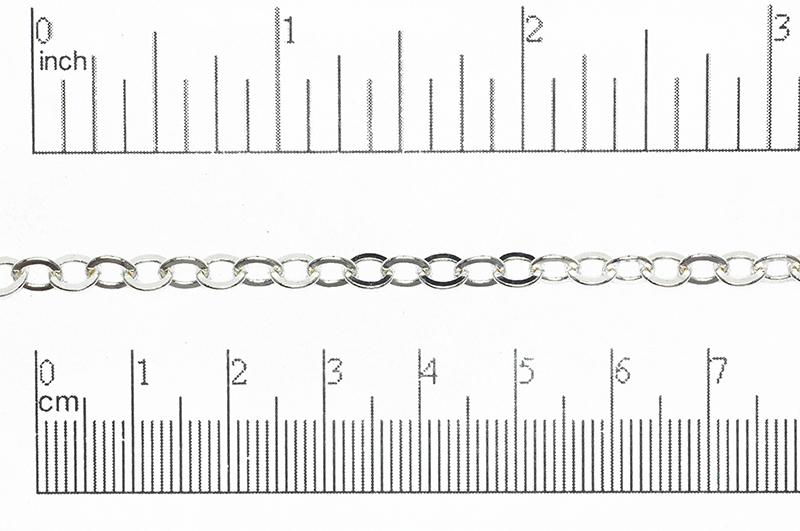 5mm x 4.5mm Flat Cable Chain Sold by The Foot - CH 859
