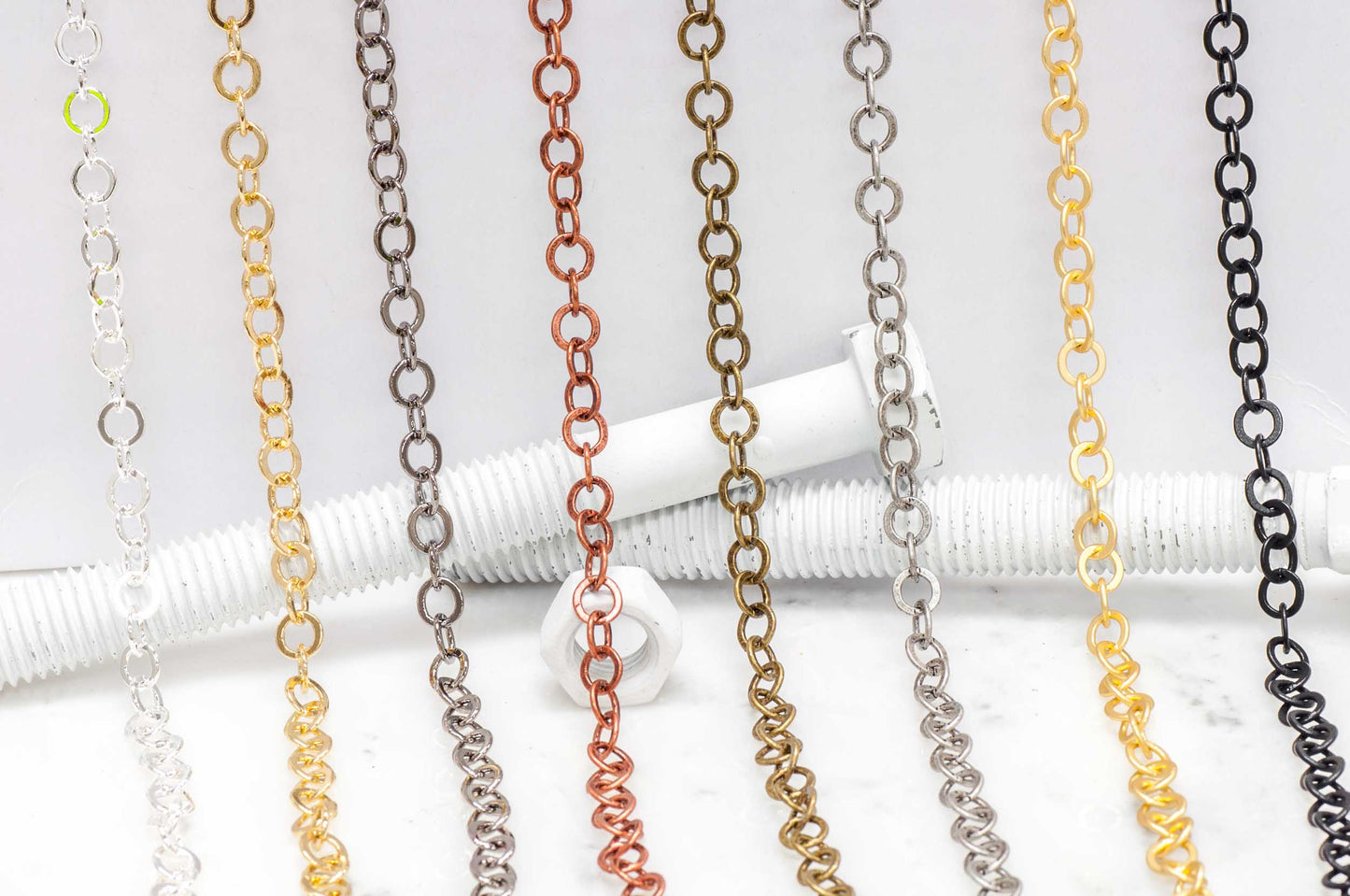 7.9mm x 7.5mm Smooth Flat Cable Chain Sold by The Foot - CH 866