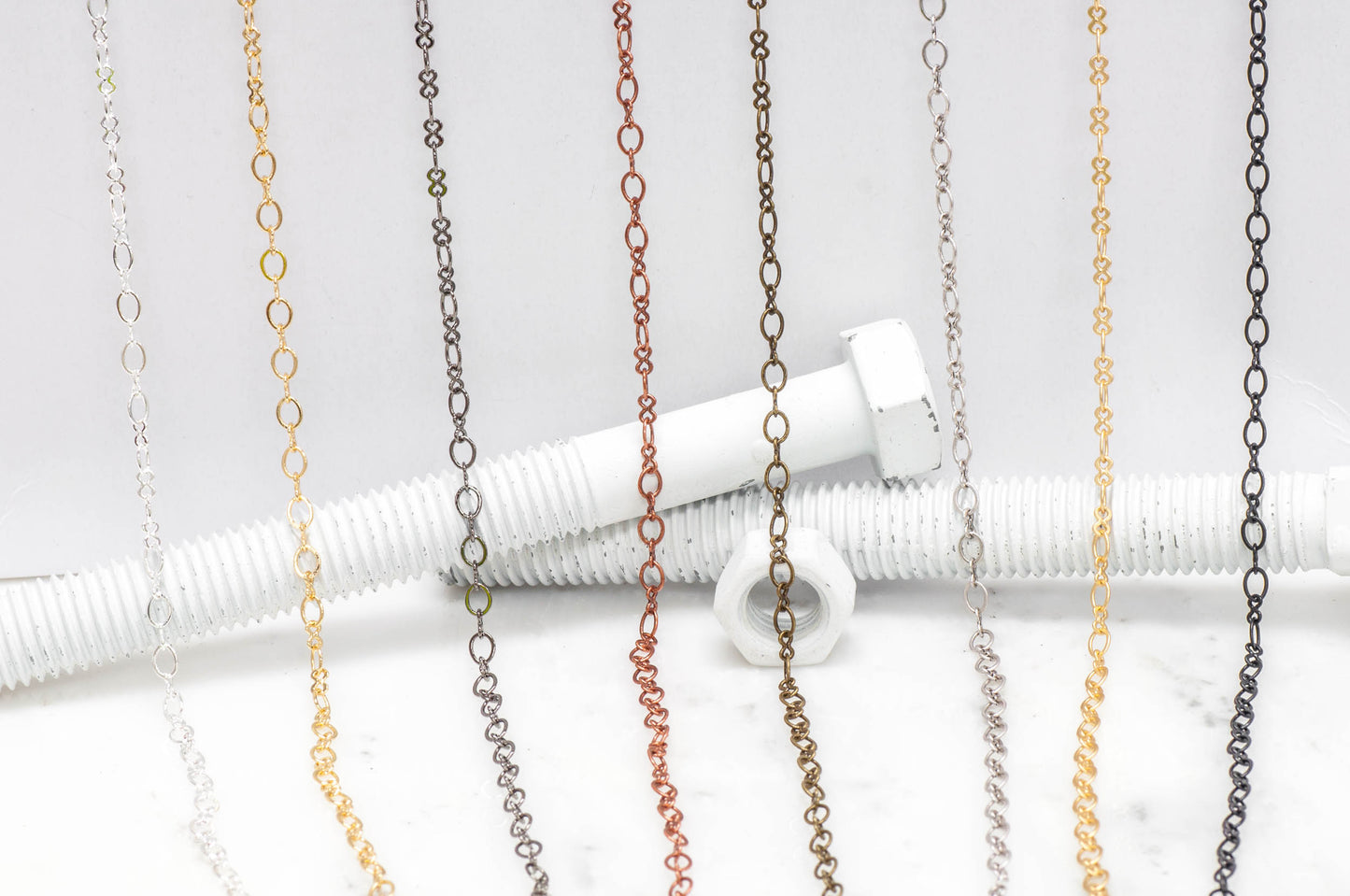 5.4mm x 4.4mm Oval &amp; 5.2mm x 3mm Figure 8 Cable Chain Sold by The Foot - CH 868