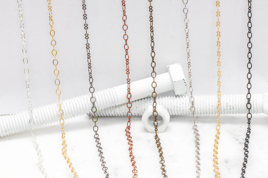 5.4mm x 4.4mm Oval &amp; 5.2mm x 3mm Figure 8 Cable Chain Sold by The Foot - CH 868