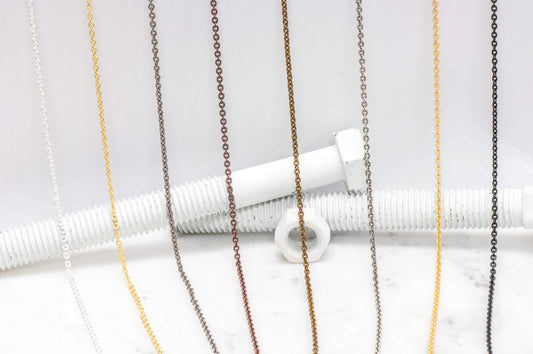 2.4 x 2.6mm textured Cable Chain sold by the Foot - CH 869