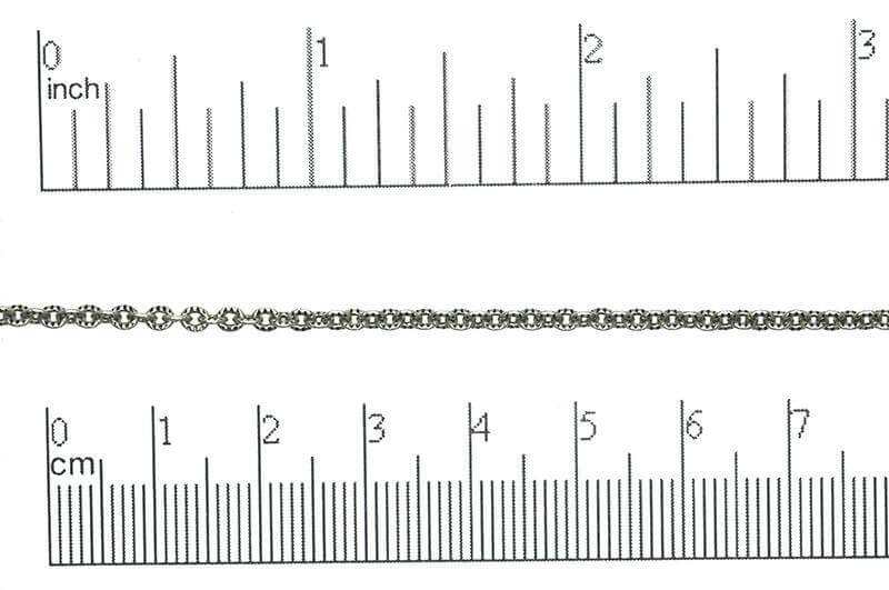 2.4 x 2.6mm textured Cable Chain sold by the Foot - CH 869