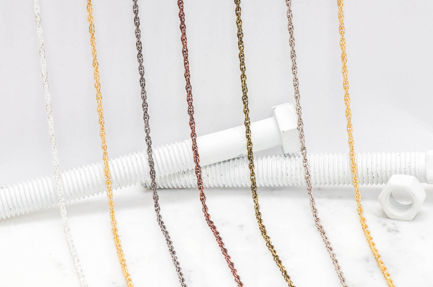 3mm Spiga Rope Spiral Chain - Sold by the Foot - Multiple Finishes - CH 870