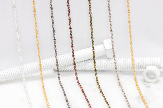 3mm Spiga Rope Spiral Chain - Sold by the Foot - Multiple Finishes - CH 870
