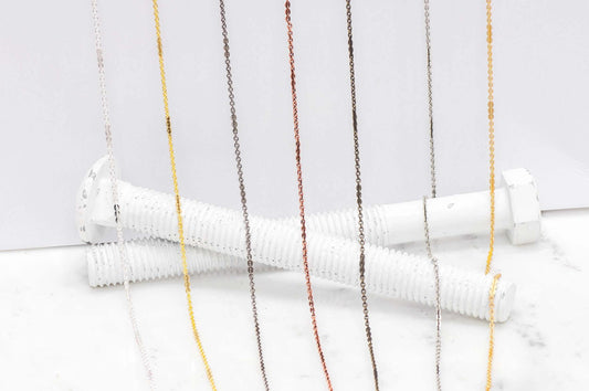 2mm x 1.5mm Petite Cable and Solder link Chain Sold by The Foot - CH 882