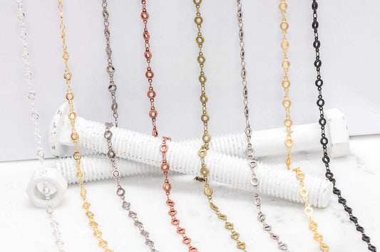 4.5mm Flat O-Link Specialty Chain Sold by The Foot - CH 884