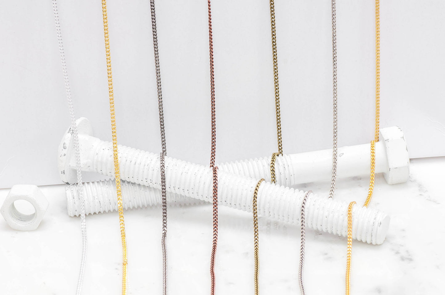 2.2mm Delicate Flat-Curb Chain sold by the Foot - CH 888