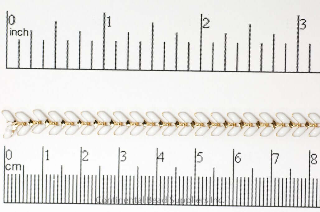 6mm x 5mm Black Epoxy Chevron Chain Specialty Chain Sold by The Foot - CH 898