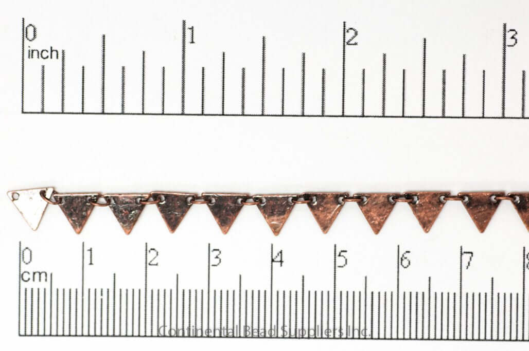 7.25mm Solid Triangle Pennant Drop Specialty Chain Sold by The Foot - CH 904
