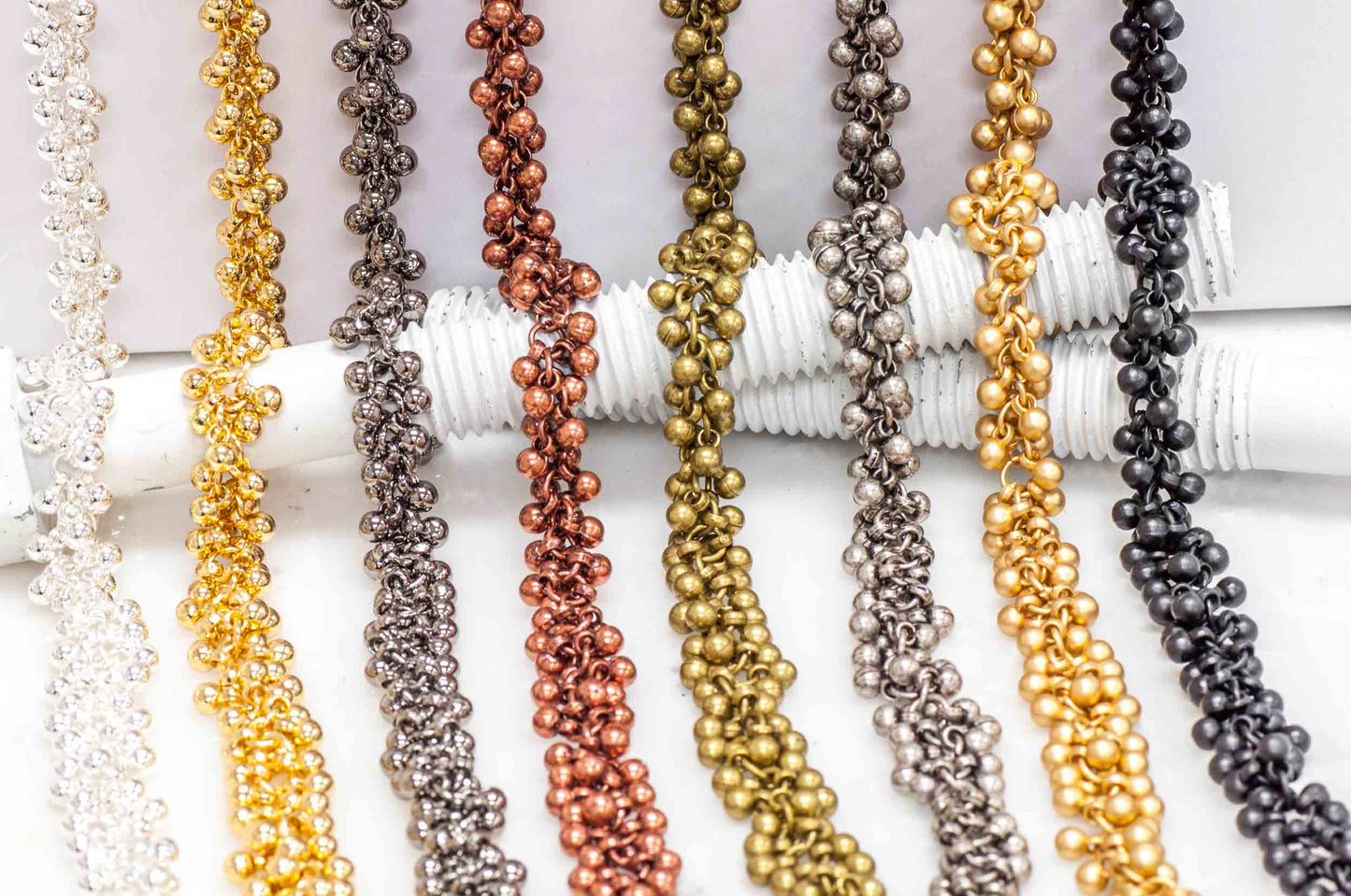 4mm Bauble Cluster Specialty Chain - Available in Multiple Colors - Sold by The Foot - CH 909