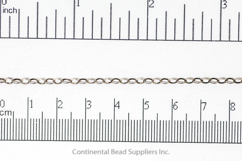 Rolo or Belcher Chain measures 2.5mm x 3.5mm sold by the Foot - CH 910