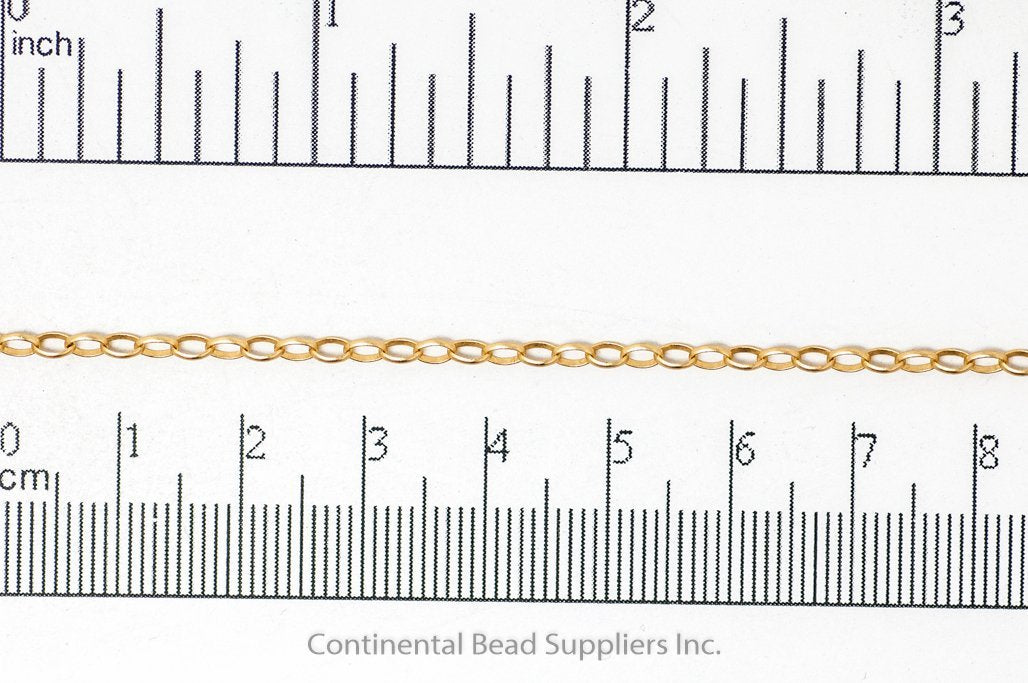 Rolo or Belcher Chain measures 2.5mm x 3.5mm sold by the Foot - CH 910