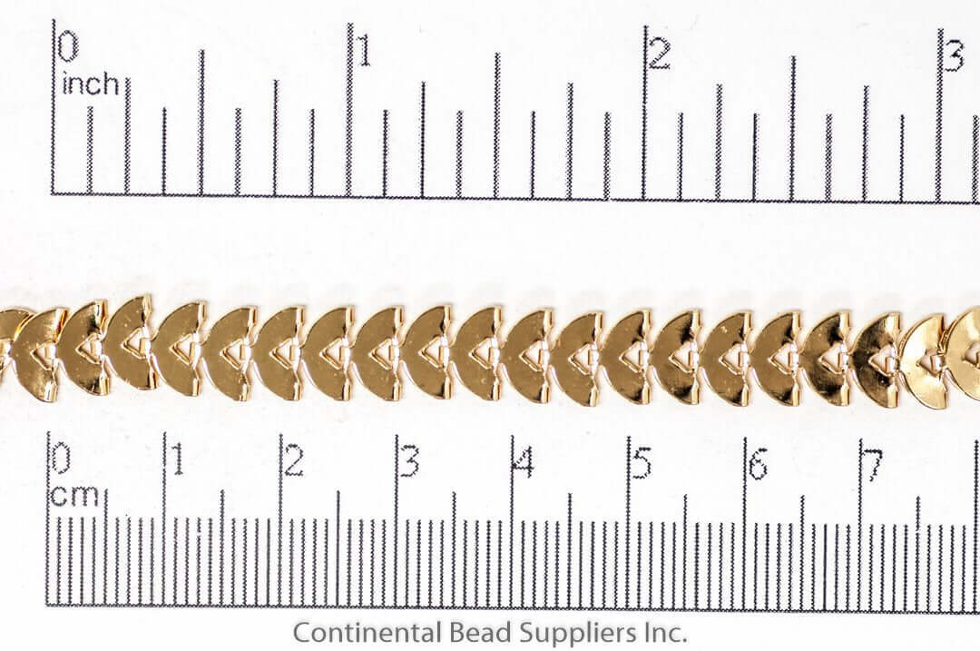 8mm Crescent Moon Style Specialty Chain Sold by The Foot - CH 915