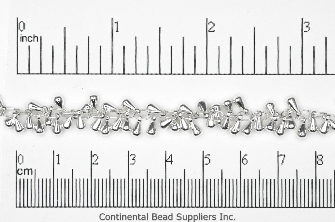 7mm Dangling Teardrop Bauble Specialty Chain Sold by The Foot - CH 920