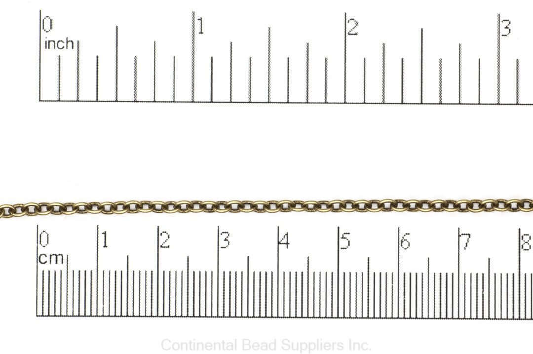 2.5mm Round Cable Chain sold by the Foot - CH 924