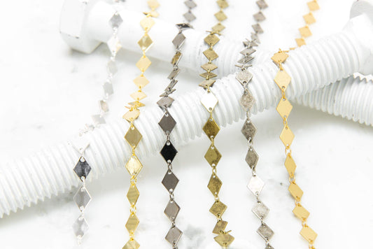 2mm x5mm Diamond Specialty Chain Sold by The Foot - CH 925