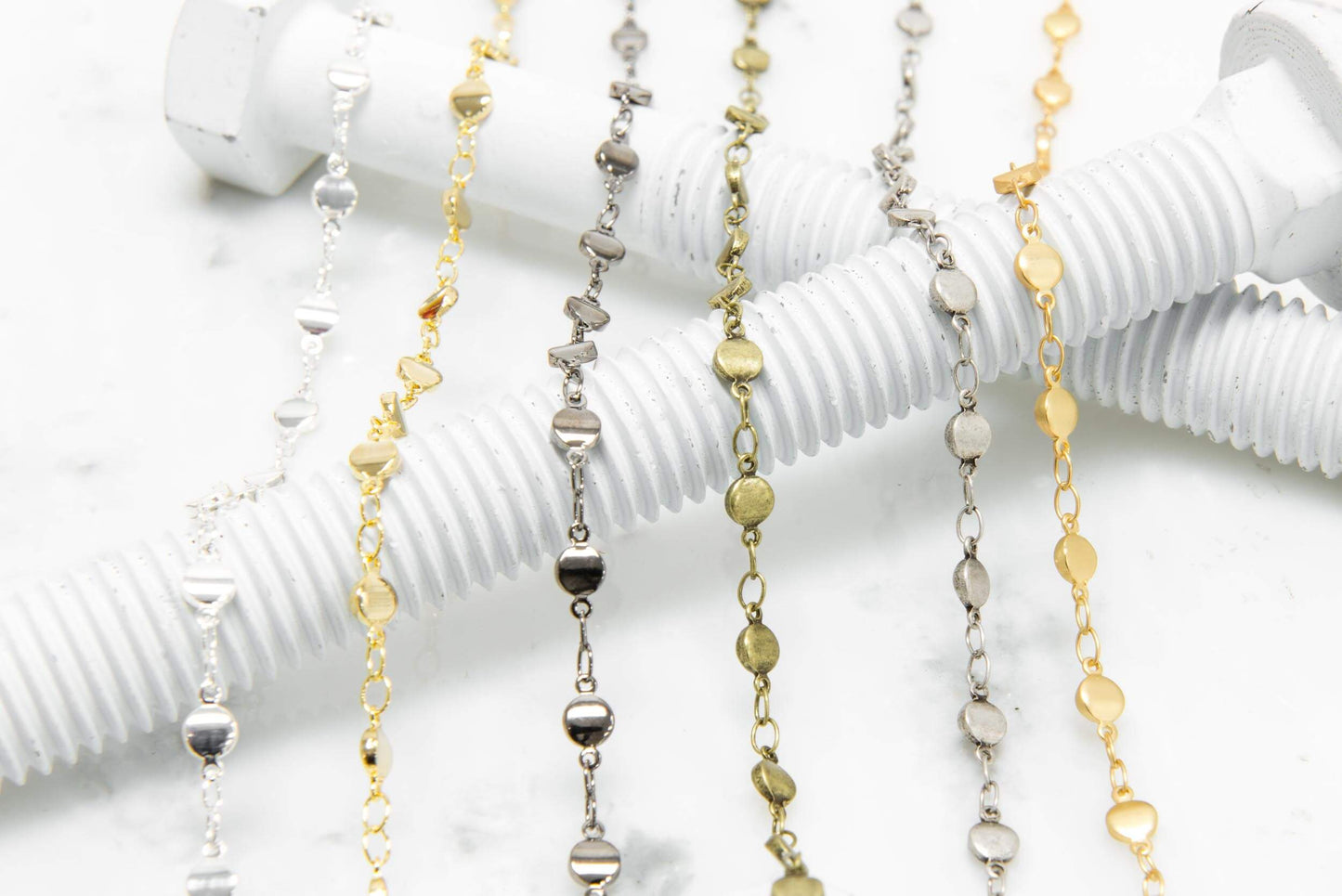 4.5mm x 1.75mm Vintage Disc Specialty Chain Sold by The Foot - CH 927