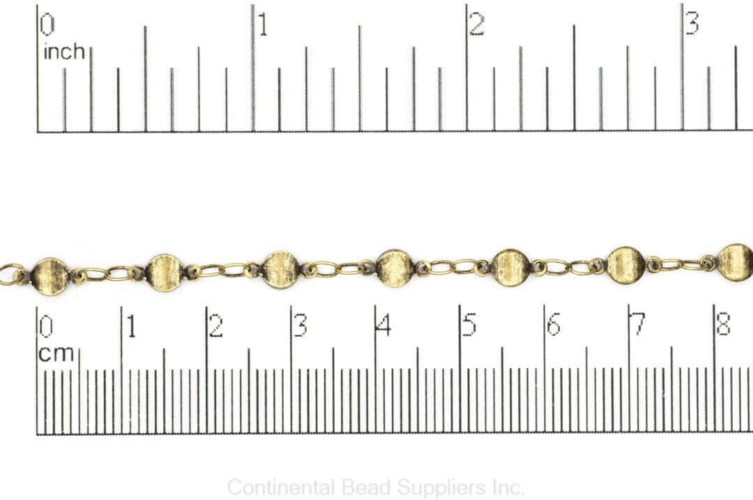 4.5mm x 1.75mm Vintage Disc Specialty Chain Sold by The Foot - CH 927