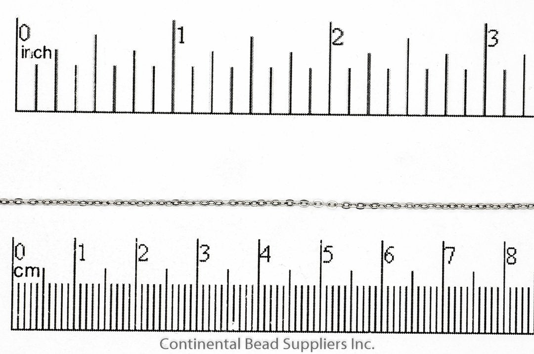 0.75mm Stainless Steel Cable Chain - Sold by the Foot - CH 137SS