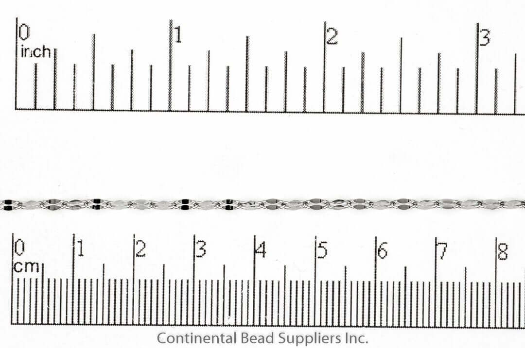 4mm x 3mm Flattened Oval Stainless Steel Cable Chain sold by the Foot - CH 138SS