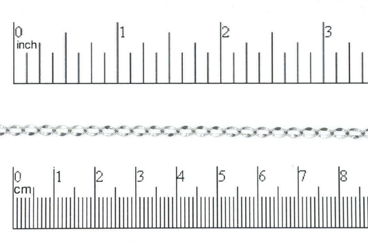 4mm x 2.6mm Flat Oval Stainless Steel Curb Chain sold by the Foot - CH 144SS