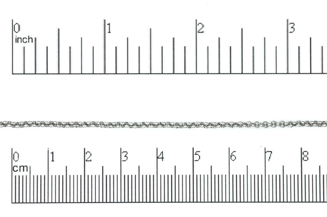 2mm Stainless Steel Rolo Chain sold by the Foot - CH 145SS